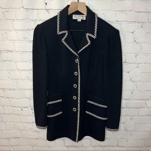 St. John Collection Santana Knit Sweater Blazer Size 2 Vintage 90’s